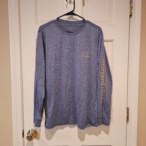 Vineyard Vines Blue Long Sleeve Performance Tee